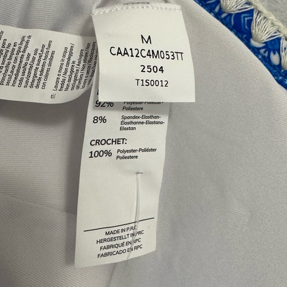 Boho Shell Stitch Halter Bikini Top & Cheeky Bottoms Set Size M - Picture 12 of 13